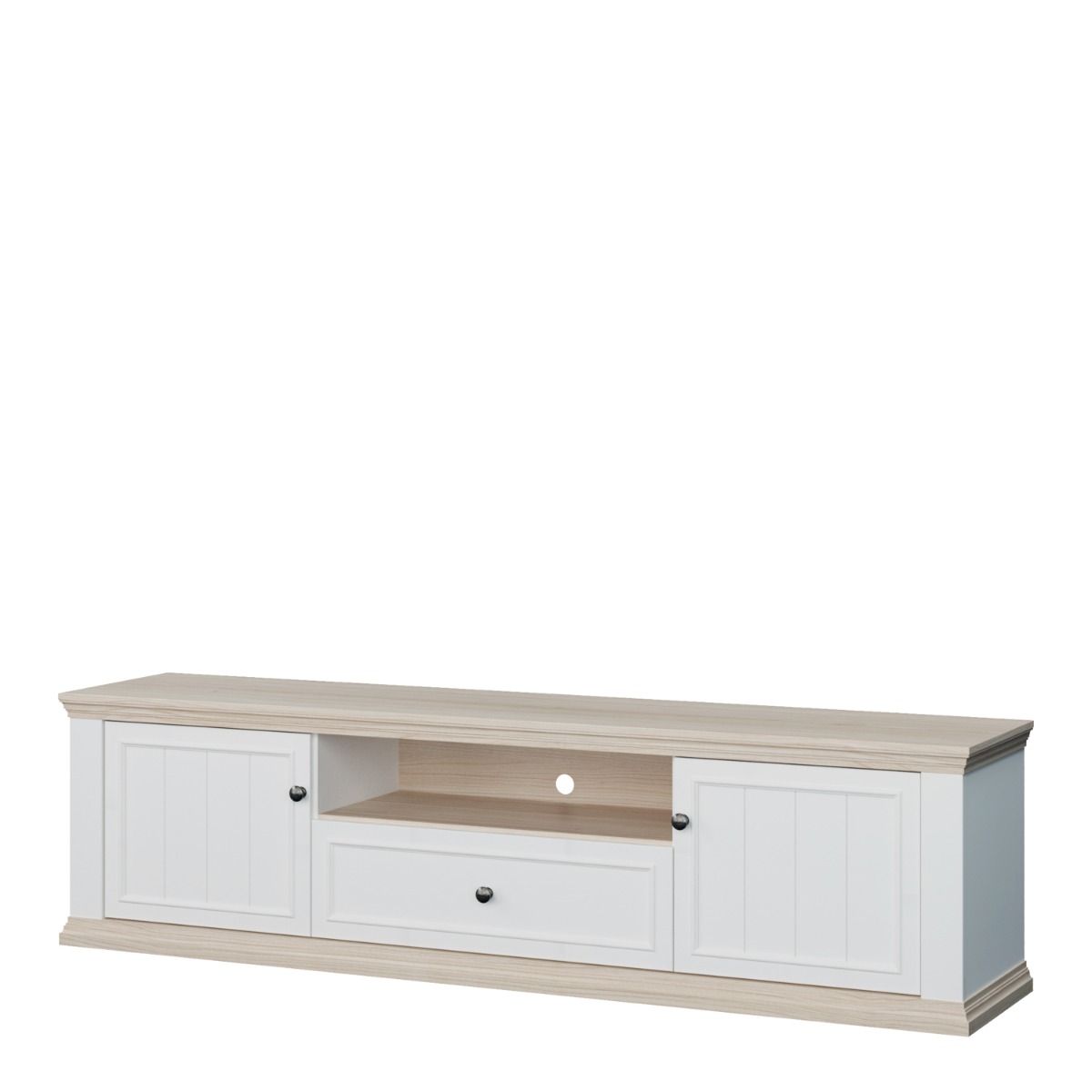 Pontypool Wide TV Unit with 2 Doors, Drawer & Open Shelf