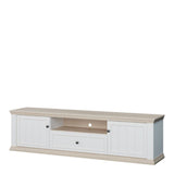 Pontypool Wide TV Unit with 2 Doors, Drawer & Open Shelf