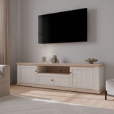 Pontypool Wide TV Unit with 2 Doors, Drawer & Open Shelf
