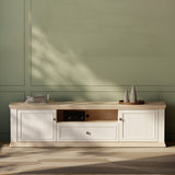 Pontypool Wide TV Unit with 2 Doors, Drawer & Open Shelf