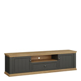 Pontypool Wide TV Unit with 2 Doors, Drawer & Open Shelf