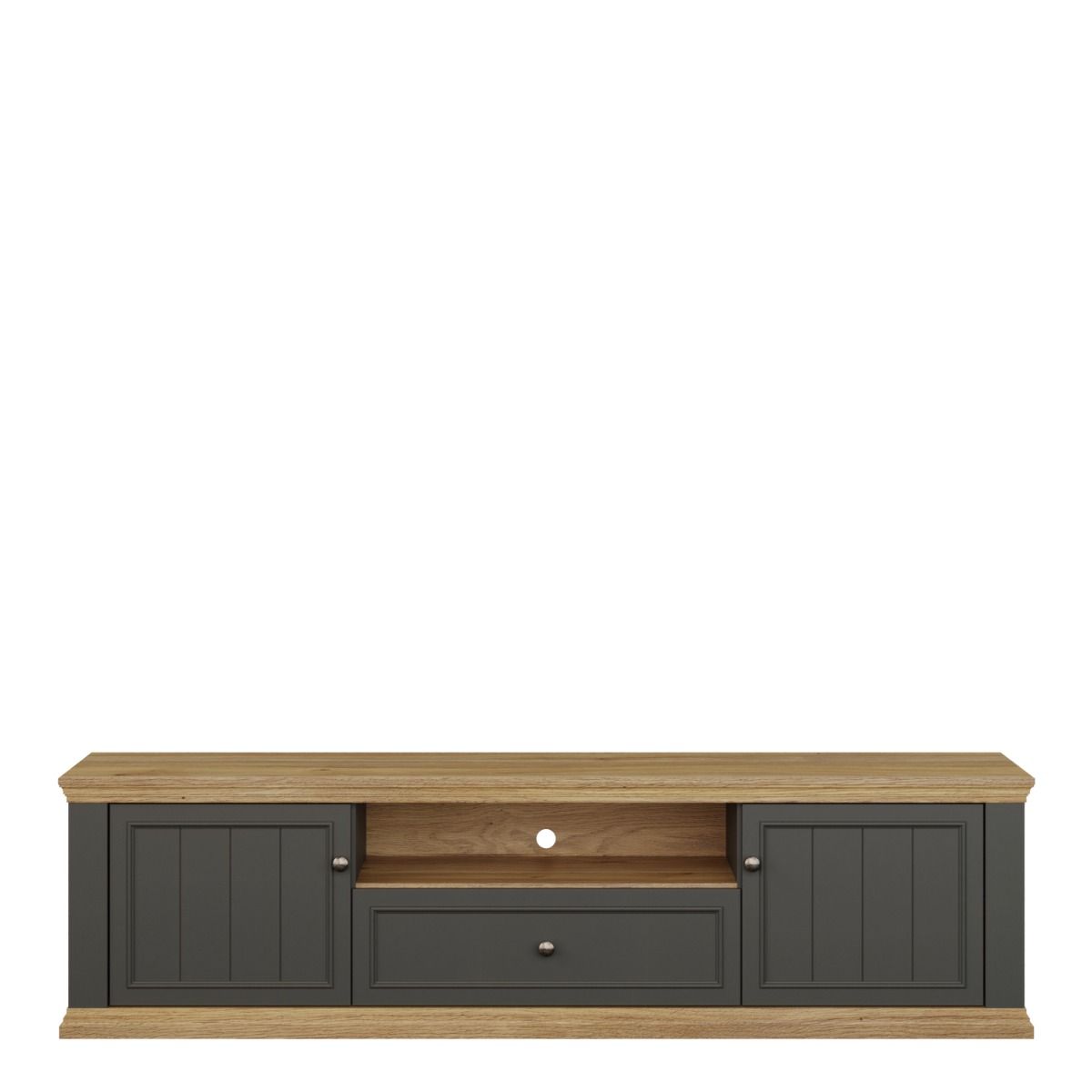 Pontypool Wide TV Unit with 2 Doors, Drawer & Open Shelf