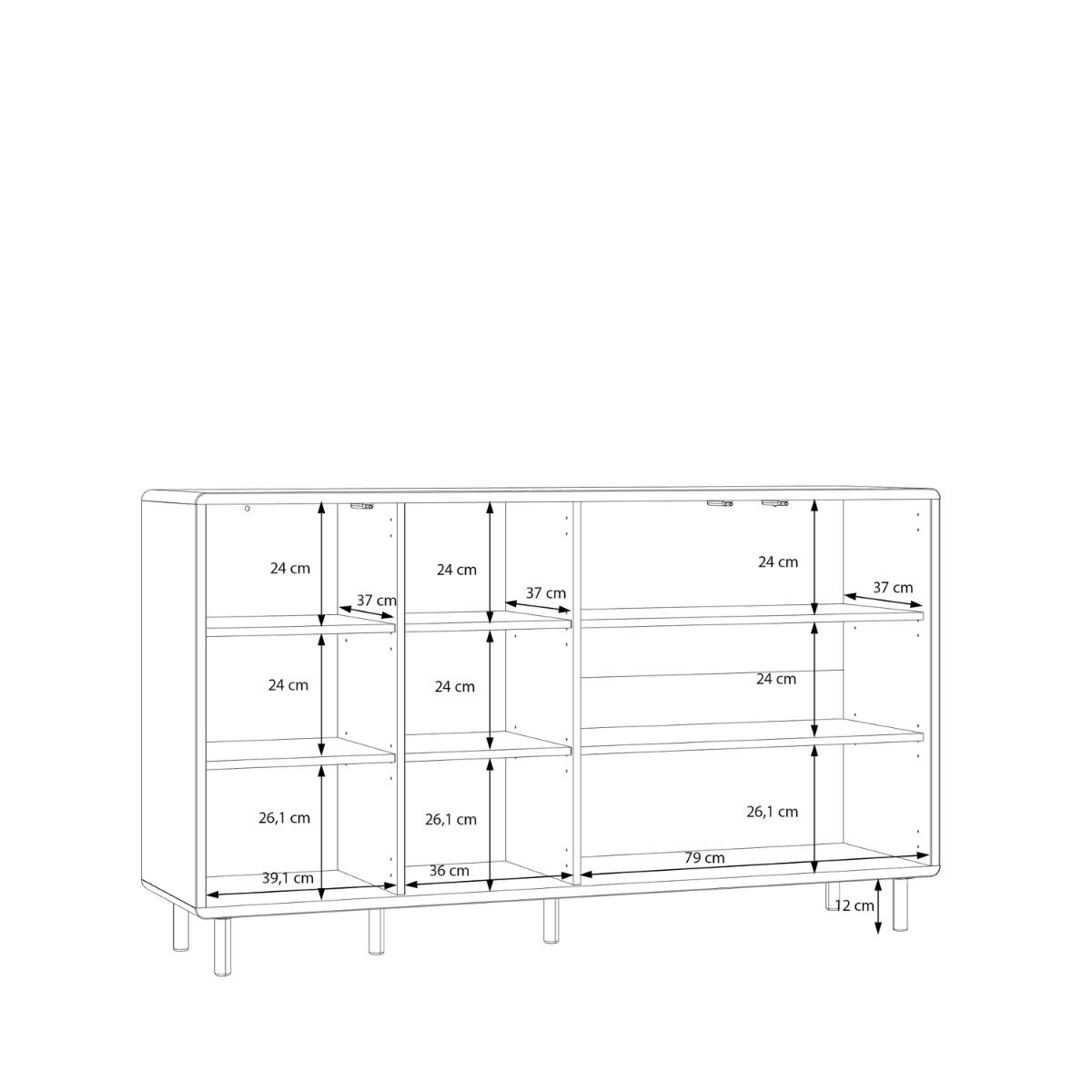 Playly 3 Door Sideboard in Sand