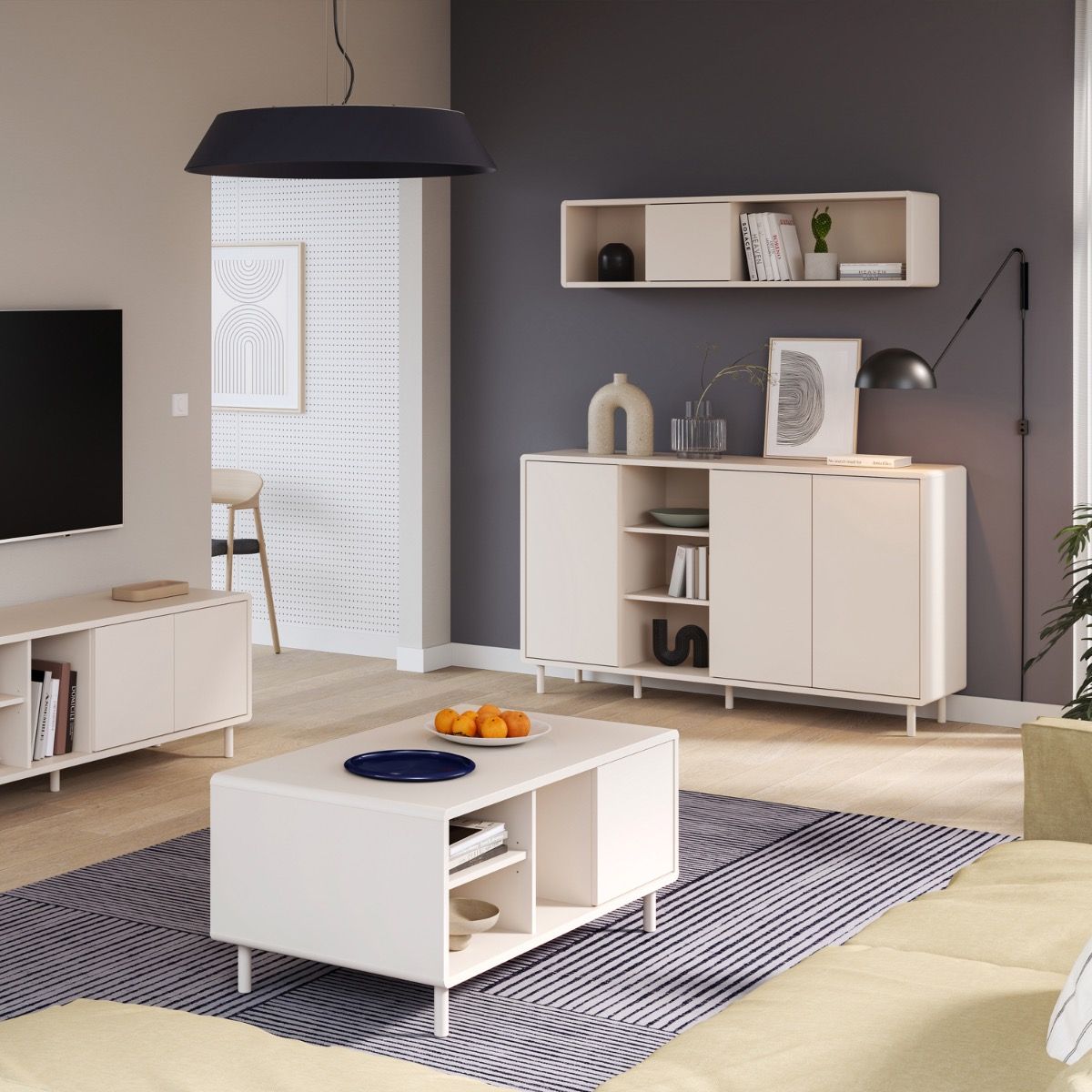 Playly 3 Door Sideboard in Sand