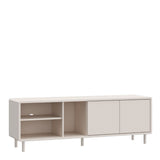 Playly TV Unit with Open Shelving and 2-Door Storage in Sand
