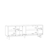 Playly TV Unit with Open Shelving and 2-Door Storage in Sand