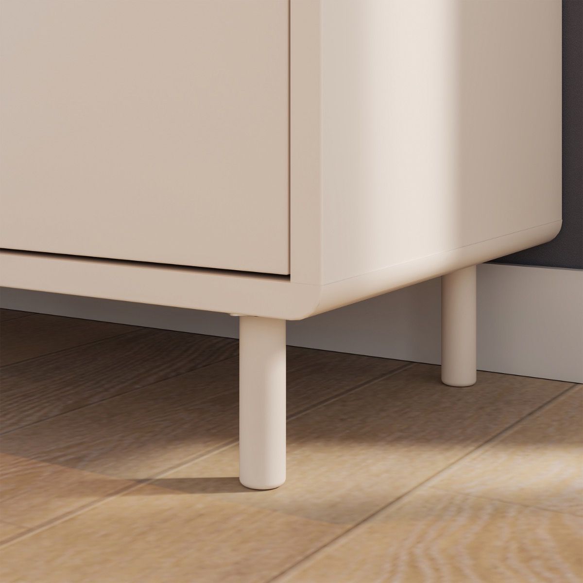 Playly TV Unit with Open Shelving and 2-Door Storage in Sand