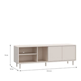 Playly TV Unit with Open Shelving and 2-Door Storage in Sand