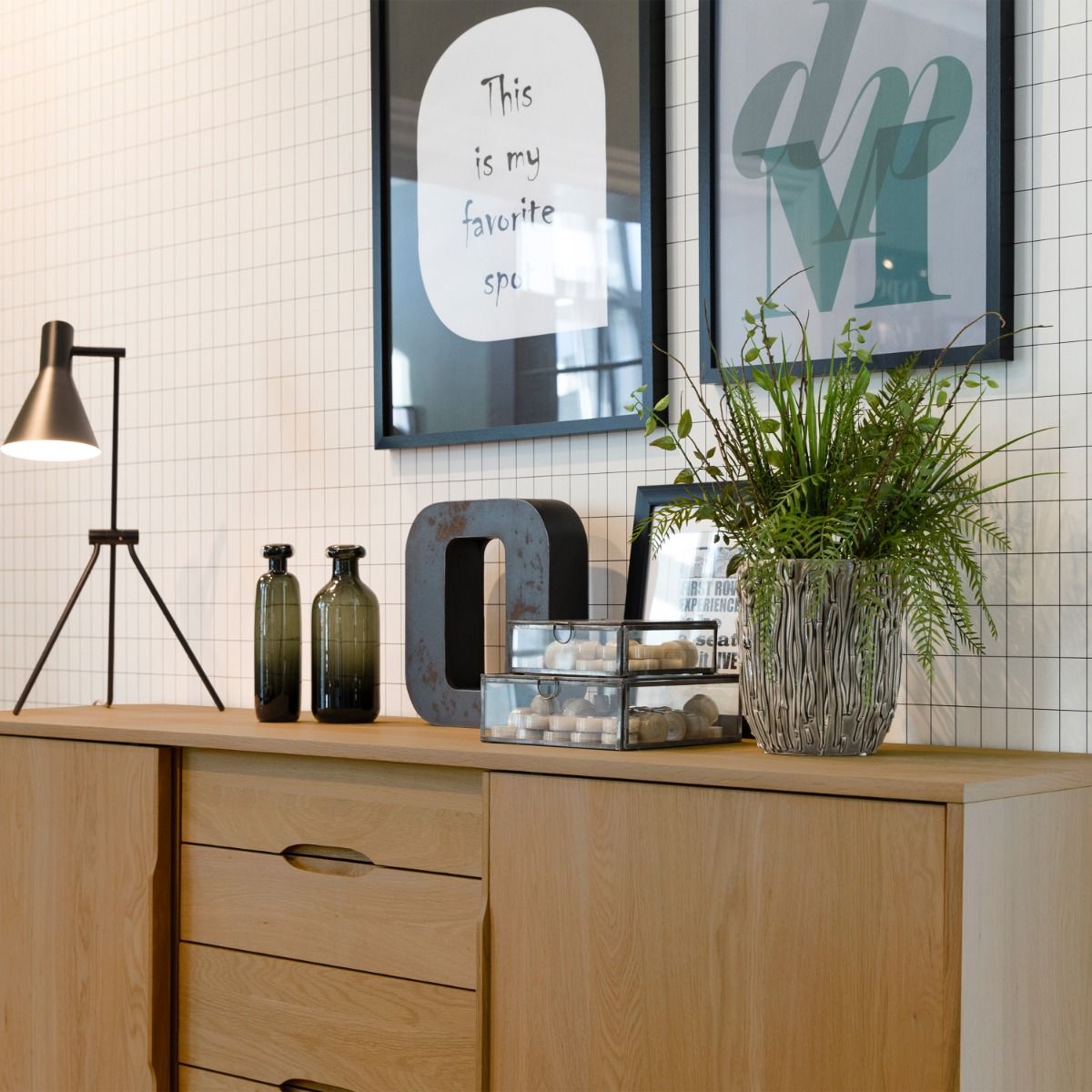 Marte 2 Door 4 Drawers Sideboard in Brown