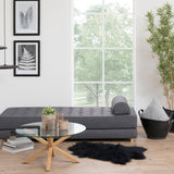 Heaven Round Coffee Table with Smoked Glass Top and Brown Legs