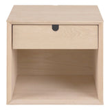 Century 1 Drawer Wall Mounted Bedside Table in Light Brown