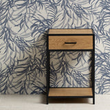 Seaford Bedside Table with 1 Drawer in Black & Brown