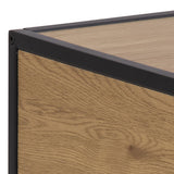 Seaford Bedside Table with 1 Drawer in Black & Brown