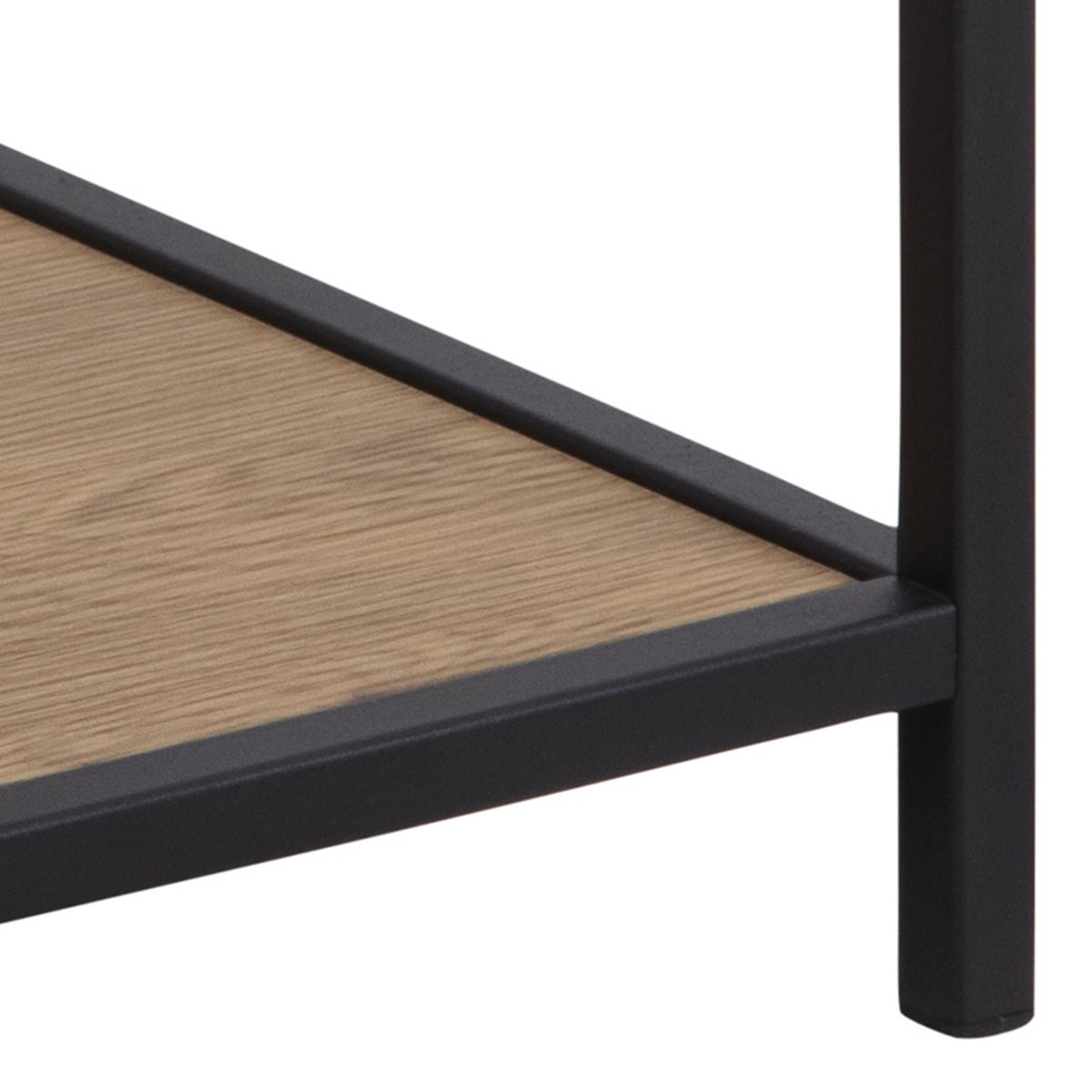 Seaford Bedside Table with 1 Drawer in Black & Brown