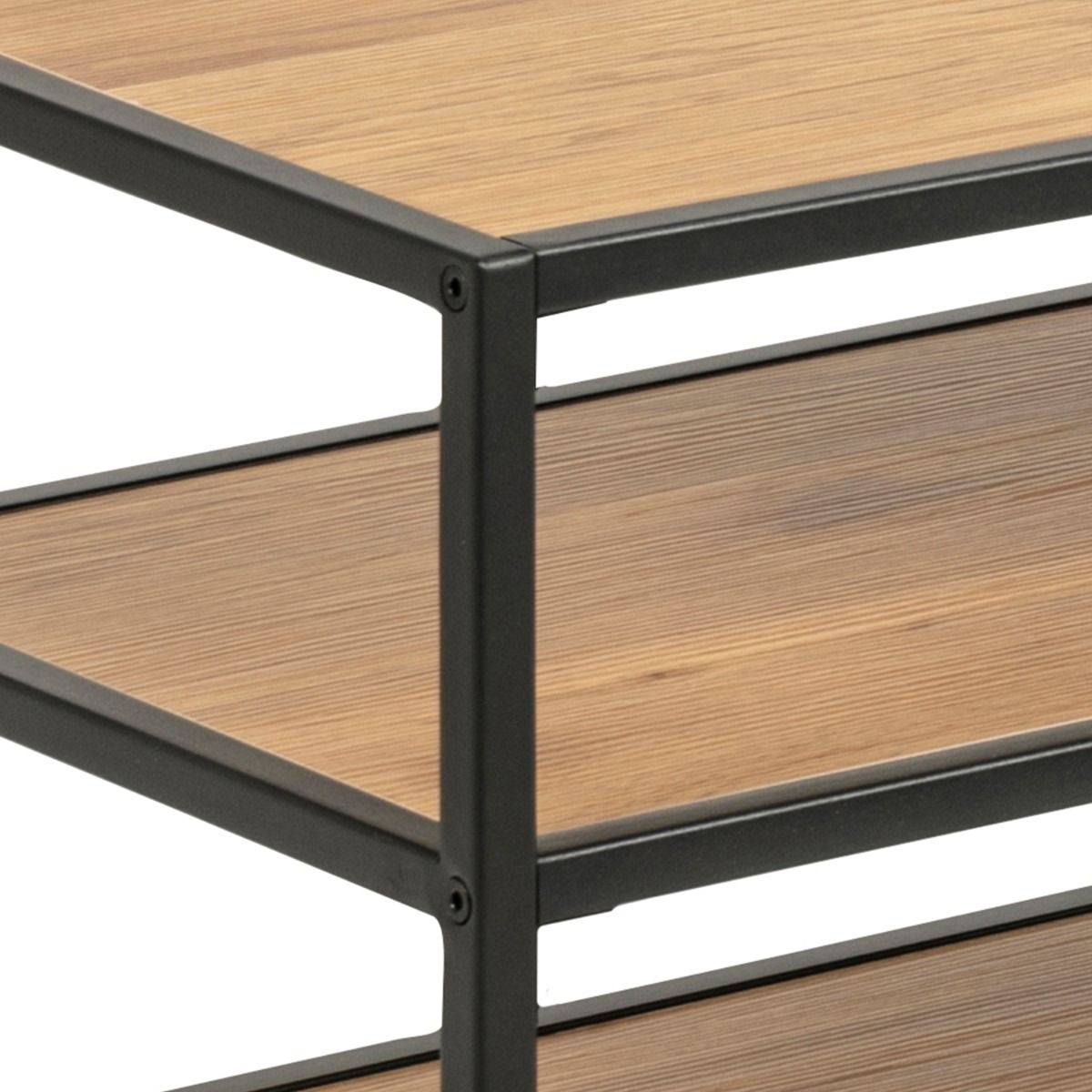 Seaford Black Metal Open TV Unit