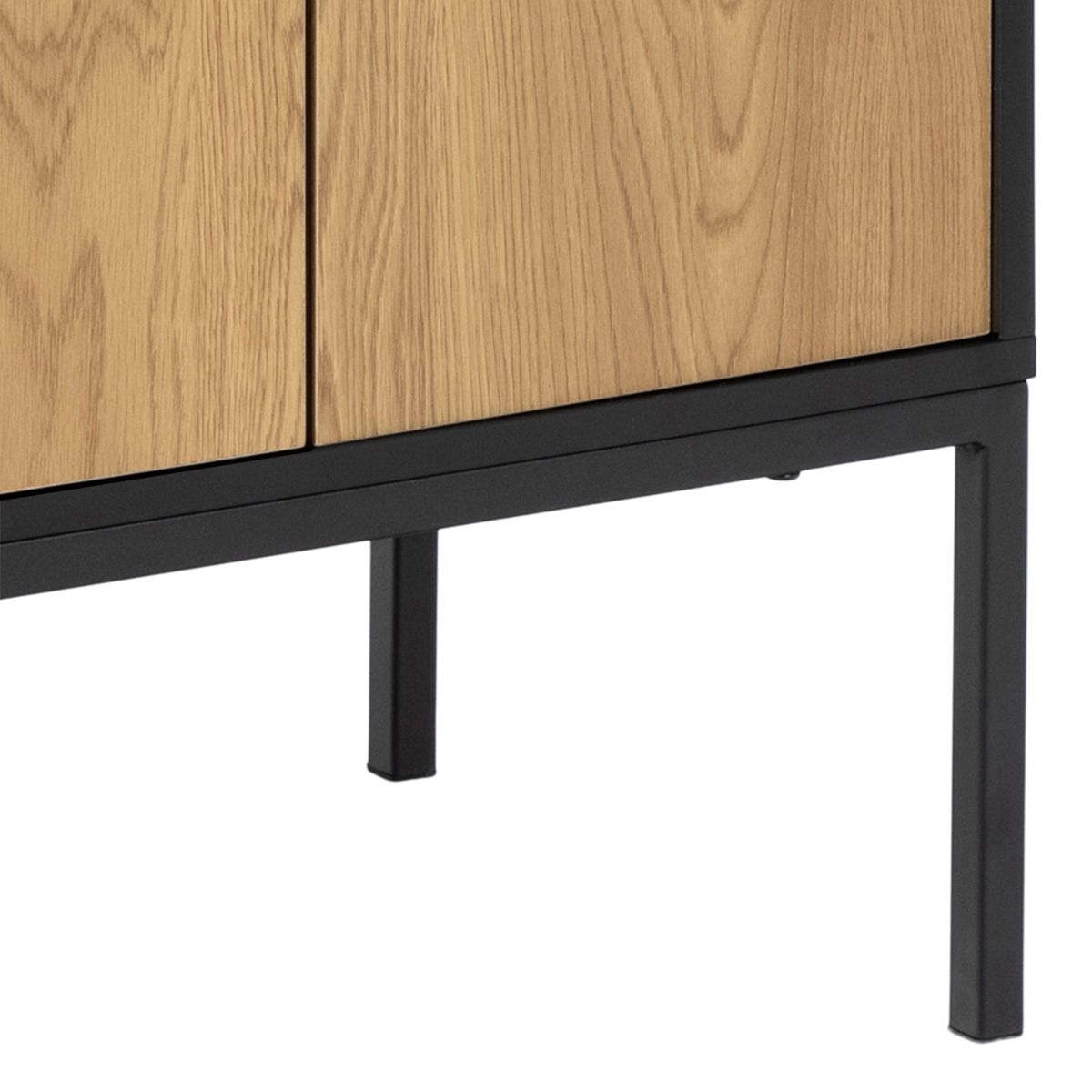 Seaford 3 Door 2 Drawer Sideboard in Black & Brown
