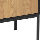 Seaford 3 Door 2 Drawer Sideboard in Black & Brown