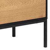 Seaford 1 Door 3 Drawer Small Sideboard in Black & Brown