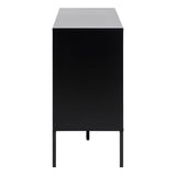 Seaford 1 Door 3 Drawer Small Sideboard in Black & Brown
