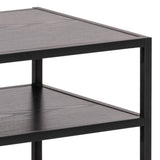 Seaford Black Metal Open TV Unit