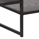 Seaford Black Metal Open TV Unit