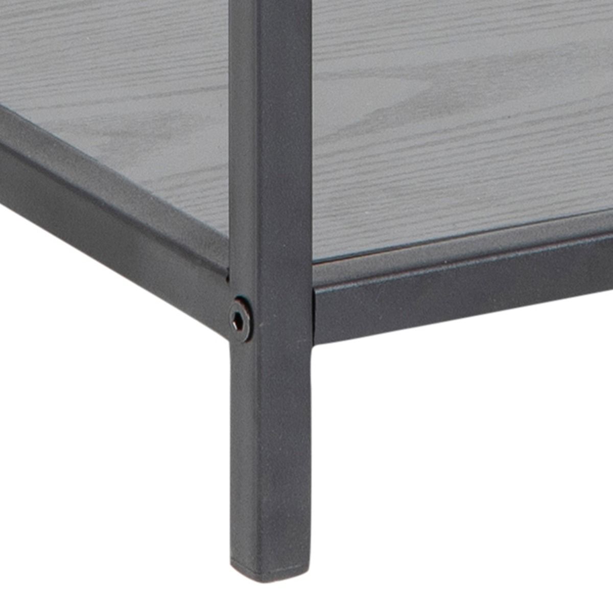 Seaford Bedside Table with 1 Drawer in Black & Brown
