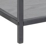 Seaford Bedside Table with 1 Drawer in Black & Brown