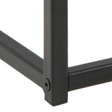 Seaford Black Metal Coffee Table with Brown Top