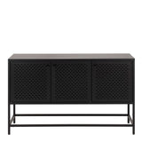 Newcastle 3 Door Raised Sideboard in Matt Black
