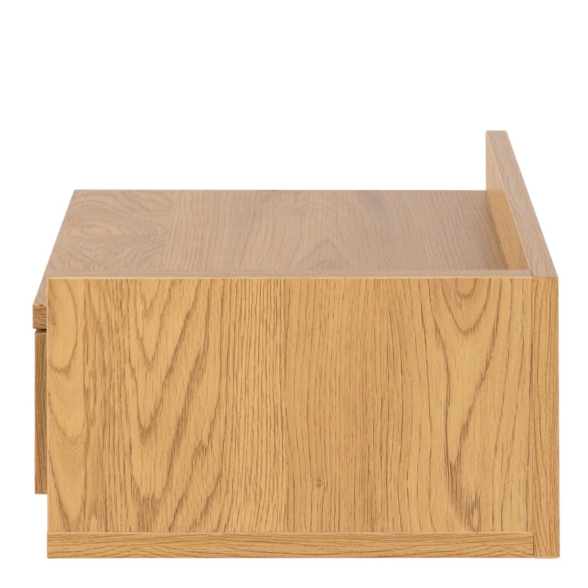 Ashlan Square Bedside Table with 1 Drawers in Brown