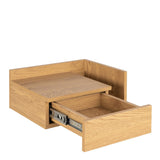 Ashlan Square Bedside Table with 1 Drawers in Brown