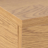 Ashlan Square Bedside Table with 1 Drawers in Brown