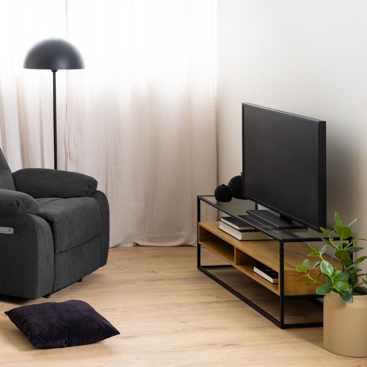 Randolf TV Unit in Black and Brown