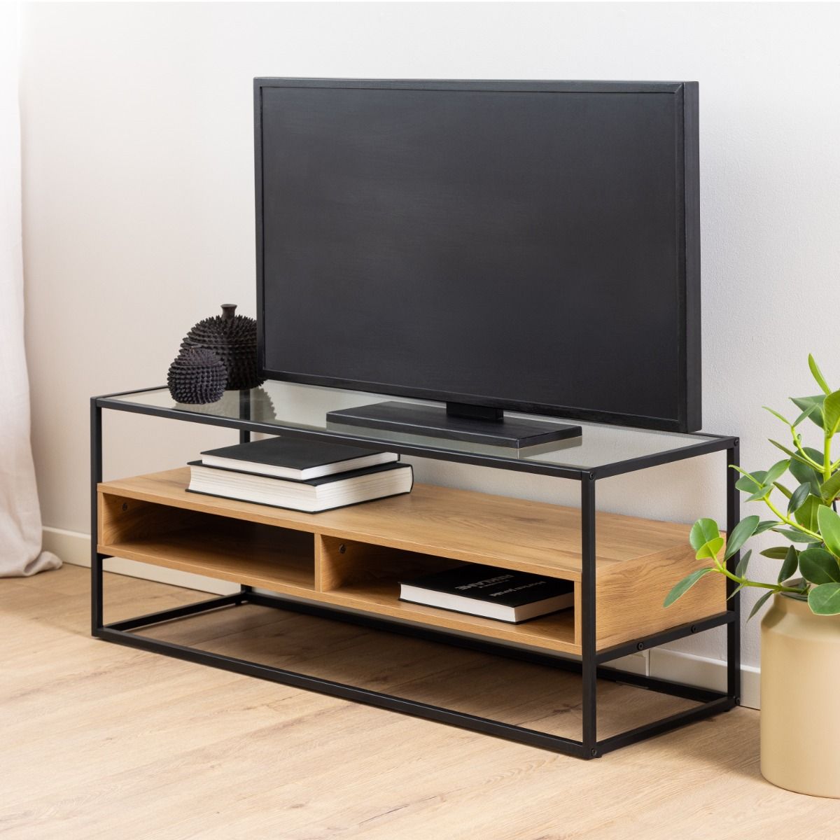 Randolf TV Unit in Black and Brown