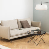 Cuxton Coffee Table in Black with Smoked Glass Top
