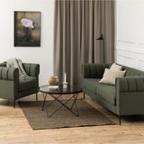 Cuxton Coffee Table in Black with Smoked Glass Top