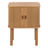 Langley Square Bedside Table in Brown