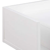 Ashlan 1 Drawer Wall Mounted Square Bedside Table in White