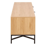 Jaipur TV Unit With 3 Doors 176cm Wide in Brown