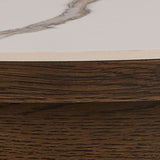 Southampton Round Coffee Table in Cream Ceramic 90x45cm