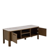 Southampton TV Unit 2 Doors 1 Shelf in Ceramic Cream
