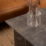 Vega Square Coffee Table with Marble Top 90cm