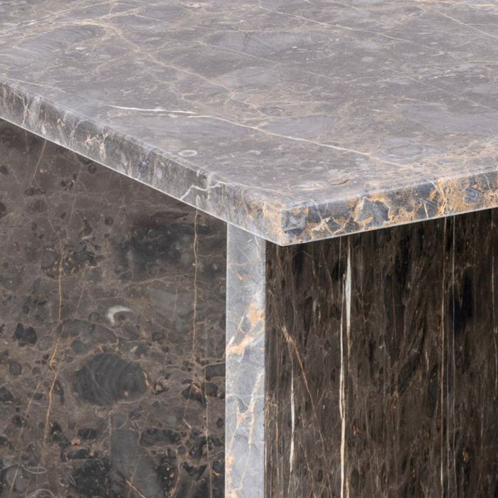 Vega Square Coffee Table with Marble Top 90cm
