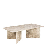 Vega Rectangular Coffee Table with Marble Top 140cm