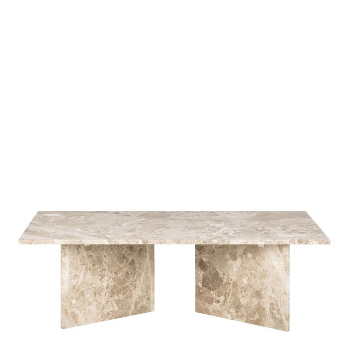 Vega Rectangular Coffee Table with Marble Top 140cm