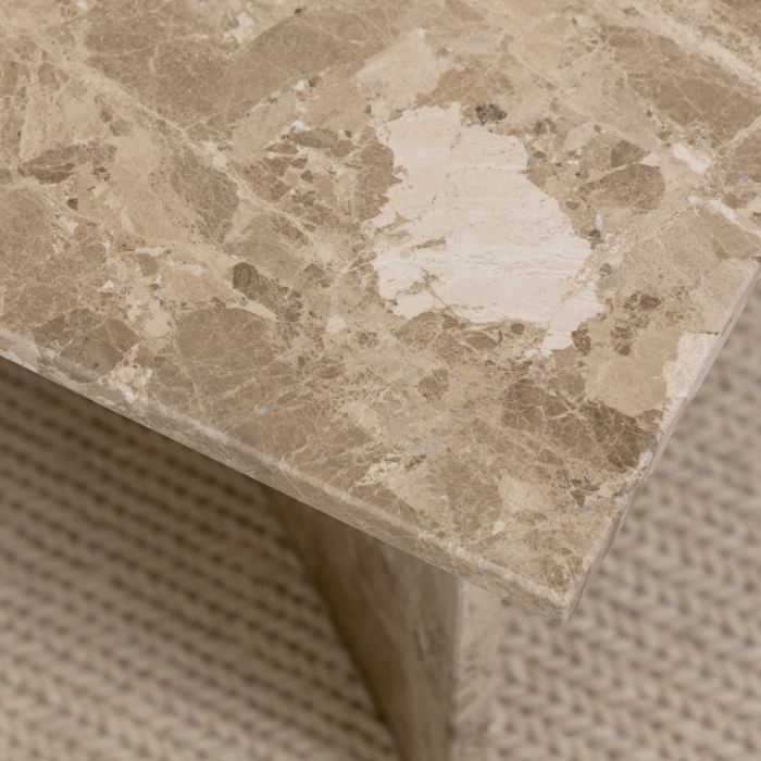 Vega Rectangular Coffee Table with Marble Top 140cm