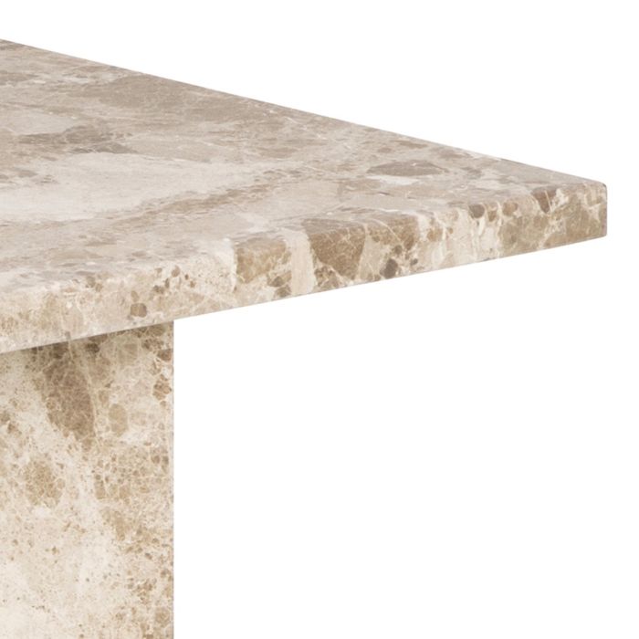 Vega Rectangular Coffee Table with Marble Top 140cm