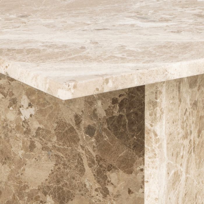 Vega Rectangular Coffee Table with Marble Top 140cm
