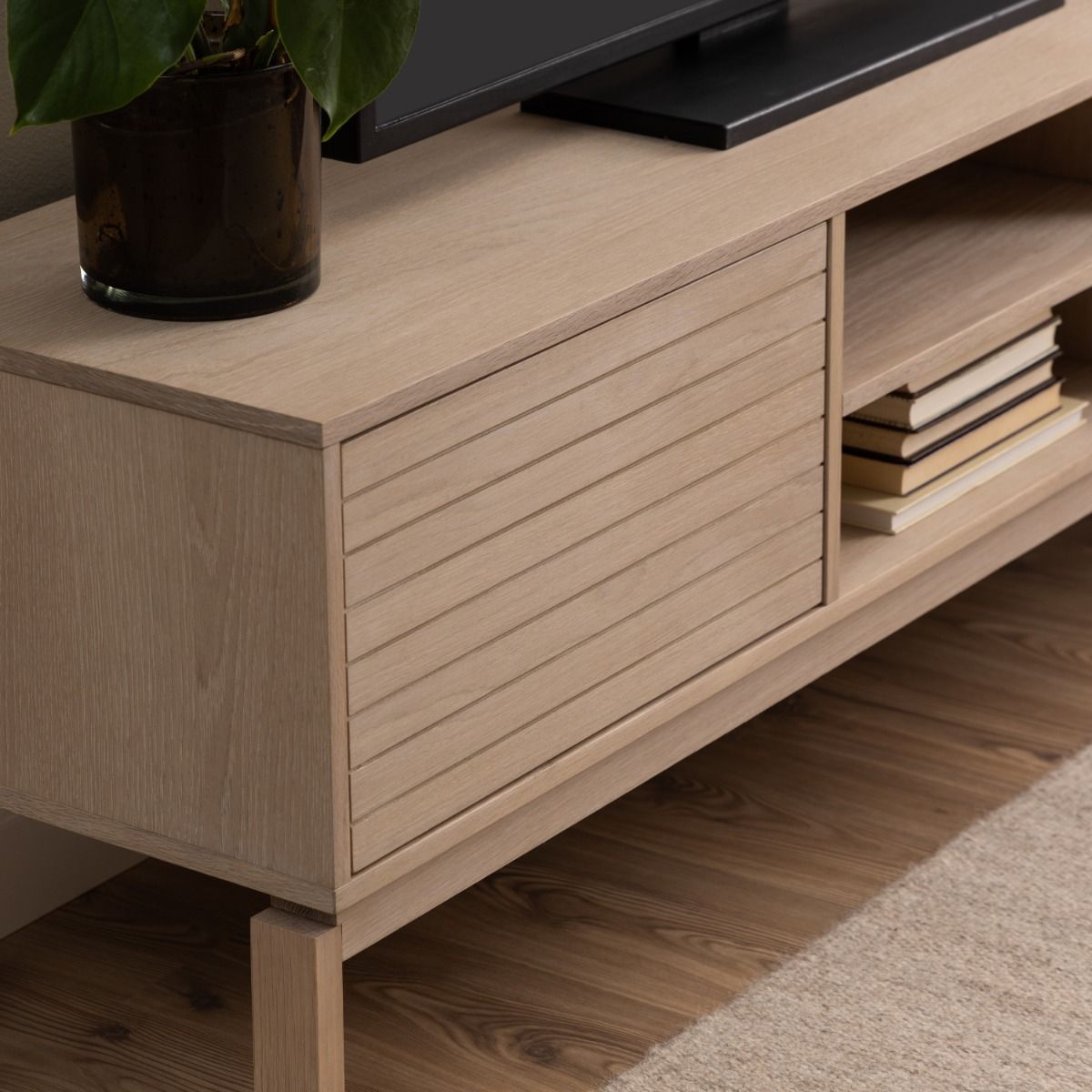 Linley 2 Door TV Unit in Light Brown