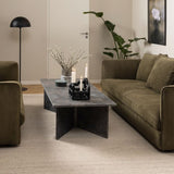 Vega Rectangular Coffee Table with Marble Top 140cm